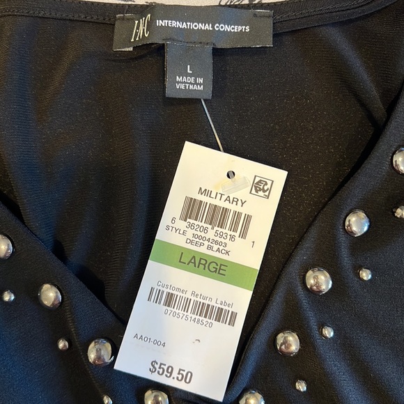 INC Women’s Embellished Cut-out Top Large - Picture 8 of 9